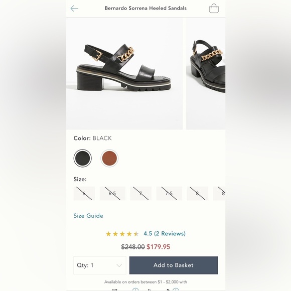 Anthropologie SOLD OUT Bernardo Sorrena Sandal Size 9.5 - Picture 7 of 7